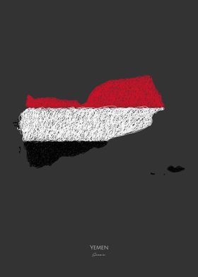 Yemen Flag Map World Cup