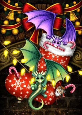 Christmas Baby Dragons