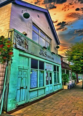 Antique wine bar, England