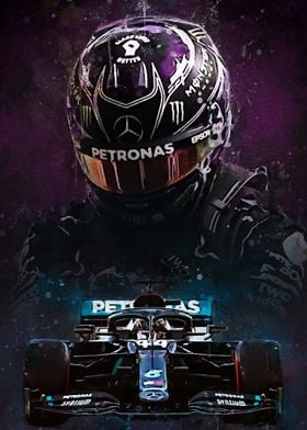 AAHARYA Lewis Hamilton F1 Car Poster Art Wall Decor (8) Canvas Painting  Wall Art Poster for Bedroom Living Room Decor 8x10inch(20x26cm) Frame-style
