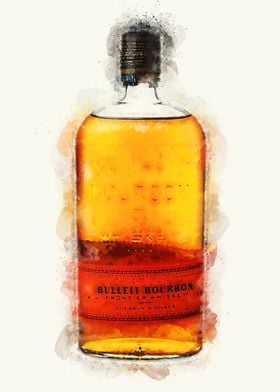 Vintage Whiskey Watercolor