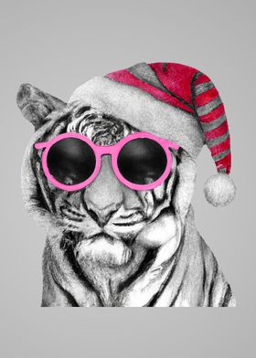 pink glasses tiger