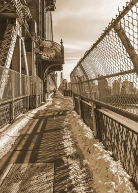 Manhattan Bridge NYC Sepia