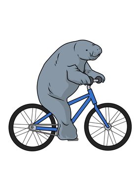 Funny Manatee Bicycle Gift