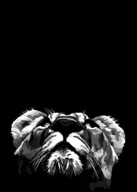 Lion Black and white art