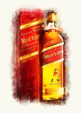 Vintage Whiskey Watercolor