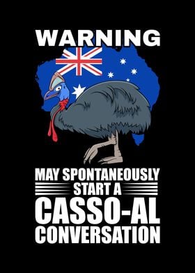 Retro Cassowary Bird