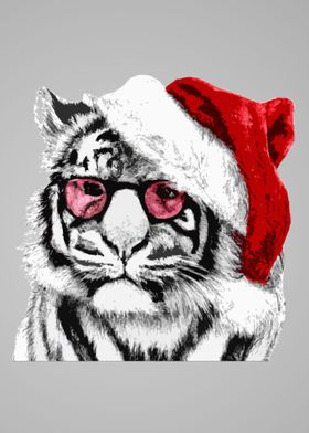 tiger christmas hat