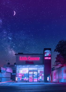 Nighttime Pizzeria