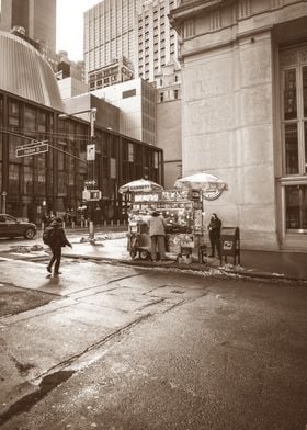 New York City Sepia Street