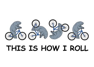 Funny Manatee Bicycle Gift