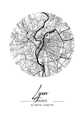 Lyon  City Map