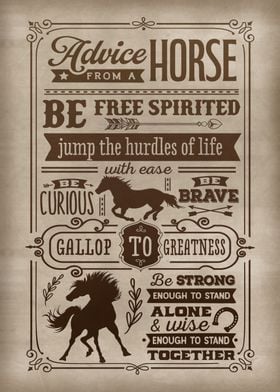 Advice from a horse