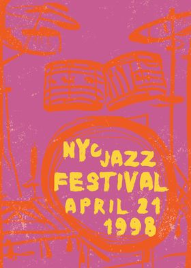 New York City Jazz Poster