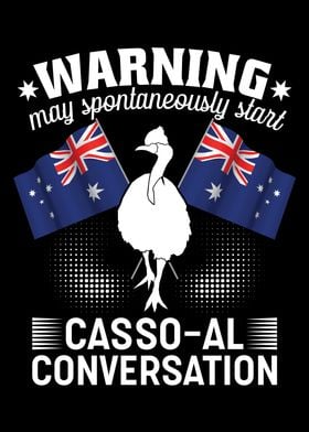 Retro Cassowary Bird