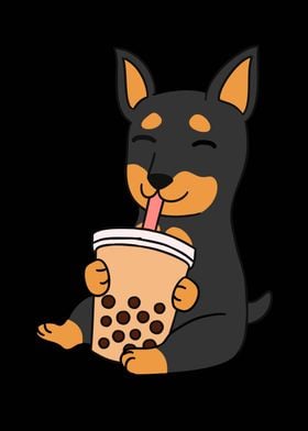 Min Pin Dog Bubble Tea