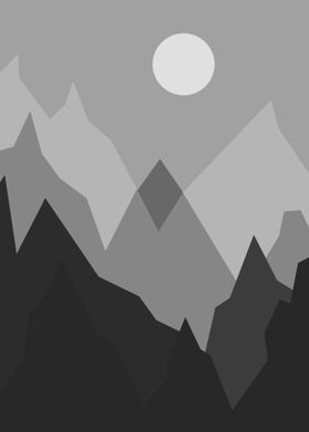 minimalistic hill black