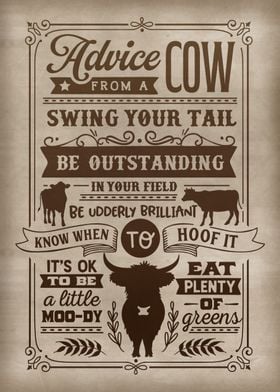 Advice from a cow