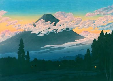 Ukiyo e Mt FUJI SUSONO