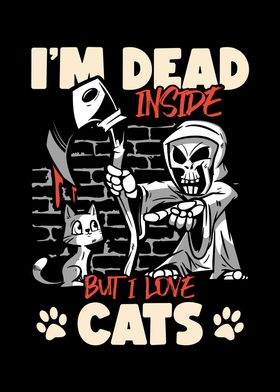 Dead Inside But I Love cat