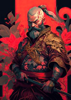 Japanese Samurai Santa