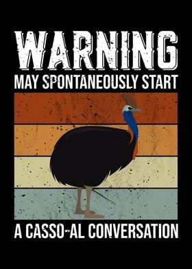 Retro Cassowary Bird