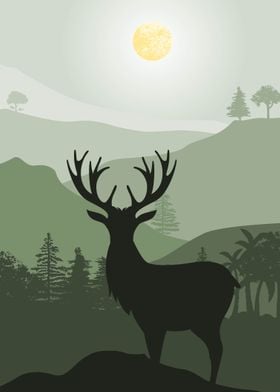 deer landscape