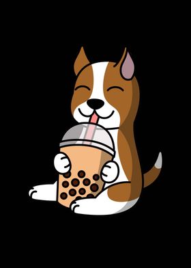 Amstaff Dog Bubble Tea