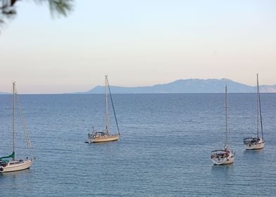 Skala blue beach in Greece