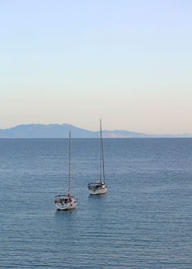 Skala blue beach in Greece