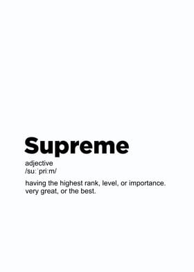 supreme definition poster