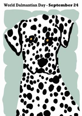 Dalmatian Dog Day Poster