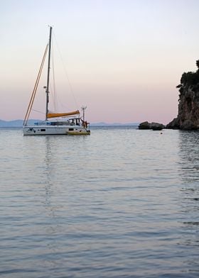 Skala blue beach in Greece