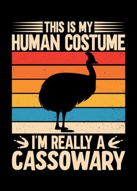 Retro Cassowary Bird