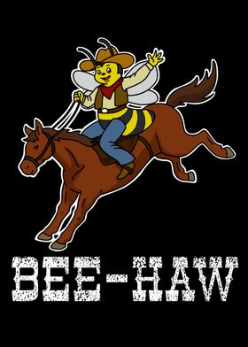 Funny Bee Gift Kids Cowboy