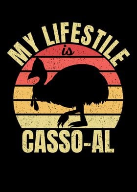 Retro Cassowary Bird