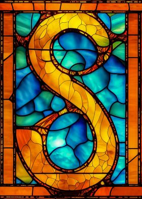 Stained Glass Letter S