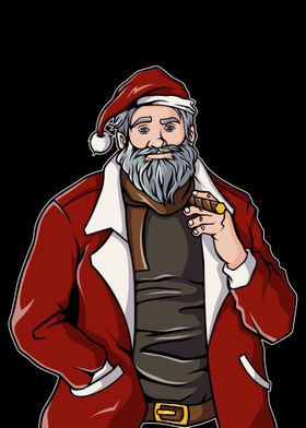 oldman wearing santa