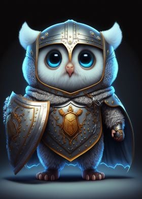 Cute Owl Warrior