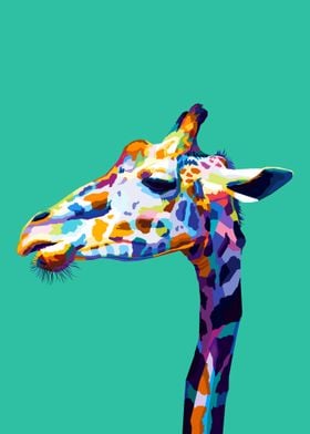 Giraffe Colorful pop art