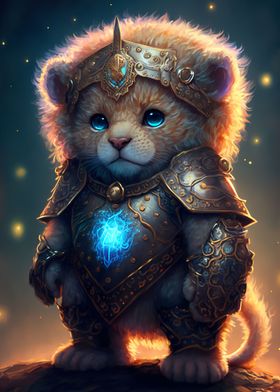 Cute Lion Warrior