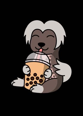 Chinese Crested Boba Tea