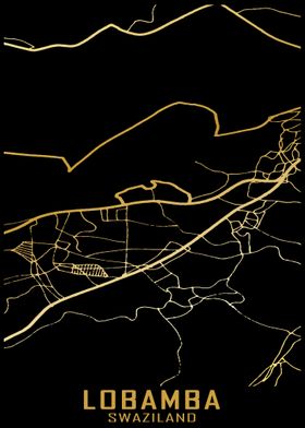 Lobamba Swaziland City Map