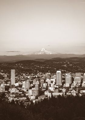 Portland Oregon Sepia PNW