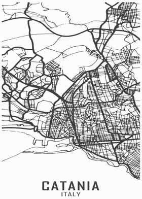 Catania Italy City Map