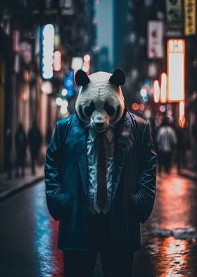 Panda bear in a suit