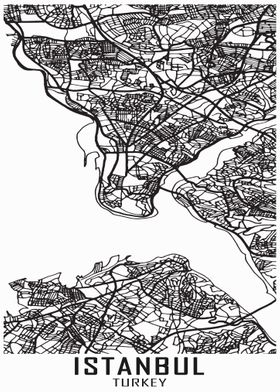 Istanbul Turkey City Map