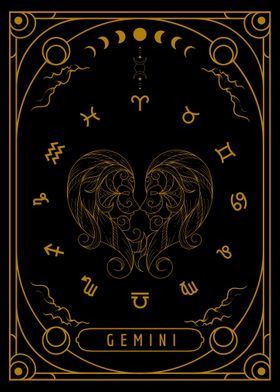 Zodiac Card Gemini