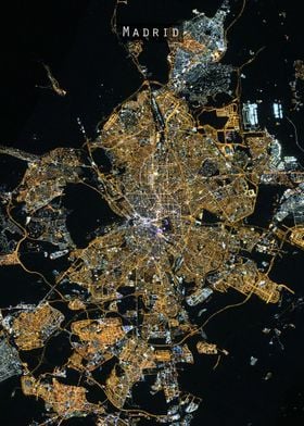 Madrid at night from Space