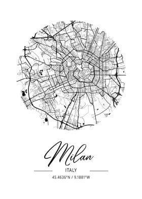 Milan City Map